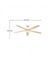 Ventilador de Techo ALTEA Blanco DC 24W 2880Lm 5 Aspas Haya CCT