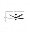 Ventilador de Techo ALTEA Negro DC 24W 2880Lm 5 Aspas Negro CCT