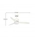 Ventilador de Techo BARRAX Blanco DC 18W 2250Lm 3 Aspas Blanco CCT