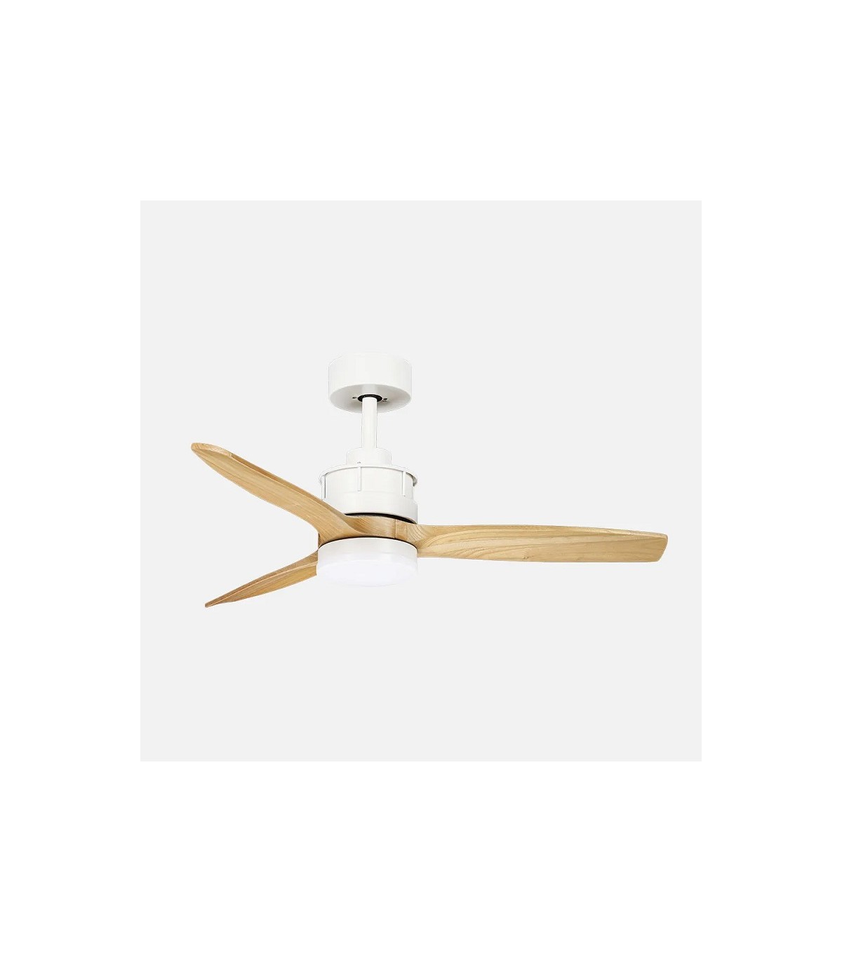 Ventilador de Techo BARRAX Blanco DC 18W 2250Lm 3 Aspas Haya CCT