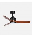 Ventilador de Techo BARRAX Negro DC 18W 2250Lm 3 Aspas Roble CCT