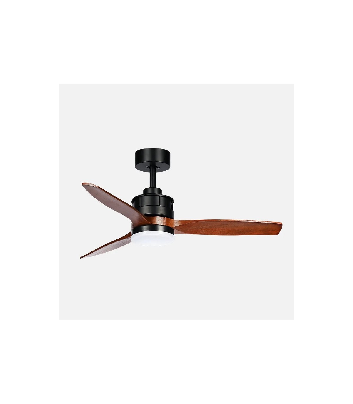 Ventilador de Techo BARRAX Negro DC 18W 2250Lm 3 Aspas Roble CCT