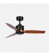 Ventilador de Techo BARRAX Negro DC 18W 2250Lm 3 Aspas Roble CCT