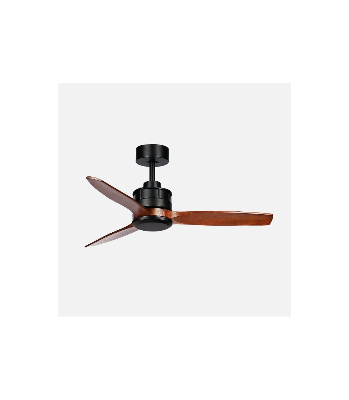 Ventilador de Techo BARRAX Negro DC 18W 2250Lm 3 Aspas Roble CCT