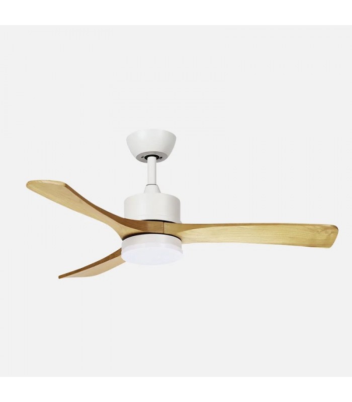 Ventilador de Techo HELLIN Blanco DC 18W 2250Lm 3 Aspas Haya CCT