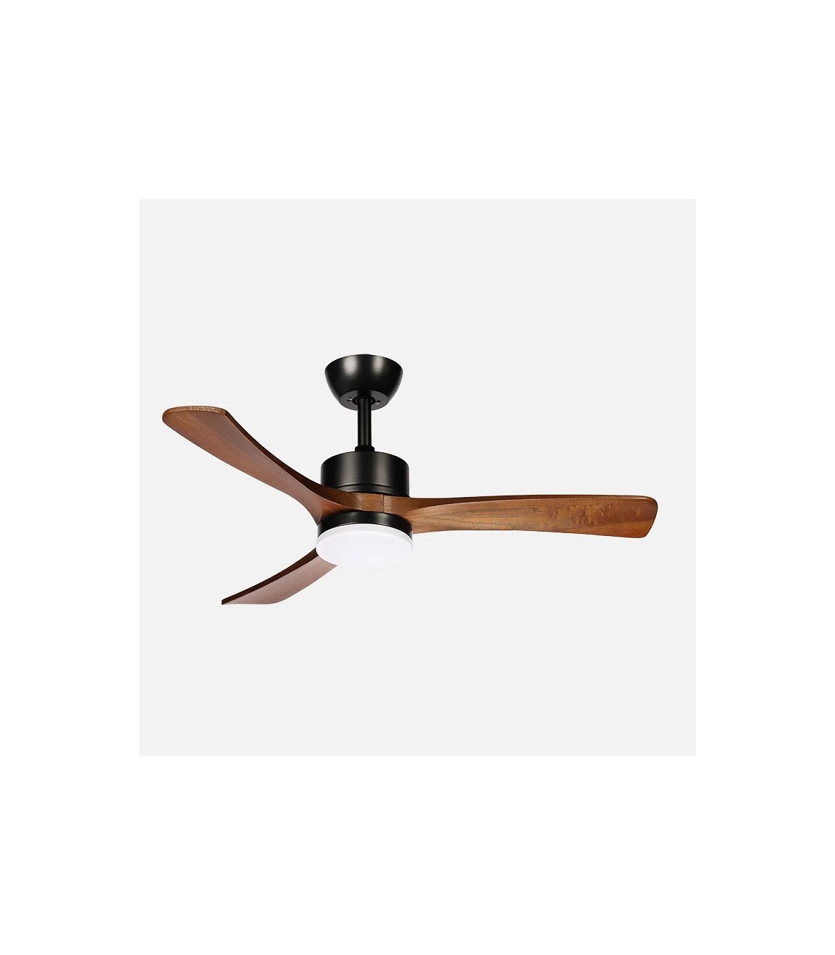 Ventilador de Techo HELLIN Negro DC 18W 2250Lm 3 Aspas Roble CCT