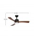 Ventilador de Techo HELLIN Negro DC 18W 2250Lm 3 Aspas Roble CCT