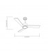 Ventilador de Techo ORINOCO Blanco DC 24W 2424Lm 3 Aspas Haya CCT