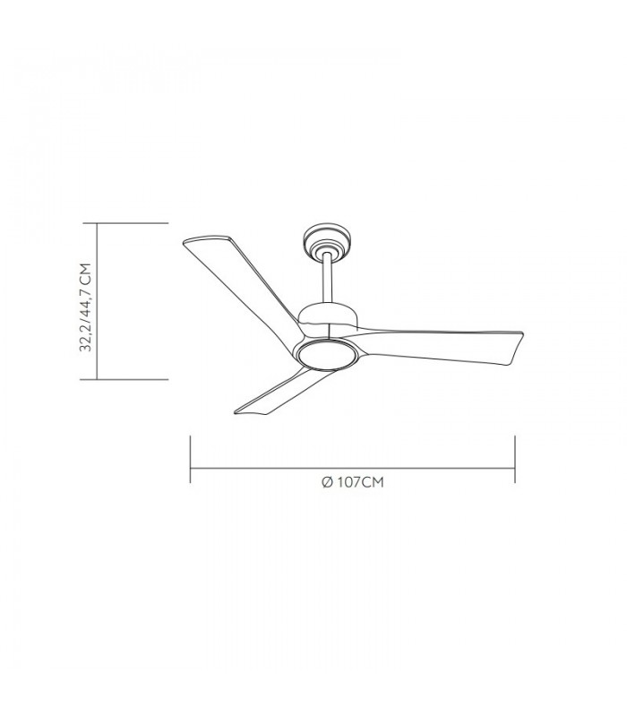 Ventilador de Techo ORINOCO Blanco DC 24W 2424Lm 3 Aspas Haya CCT