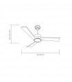 Ventilador de Techo ORINOCO Blanco DC 24W 2424Lm 3 Aspas Haya CCT