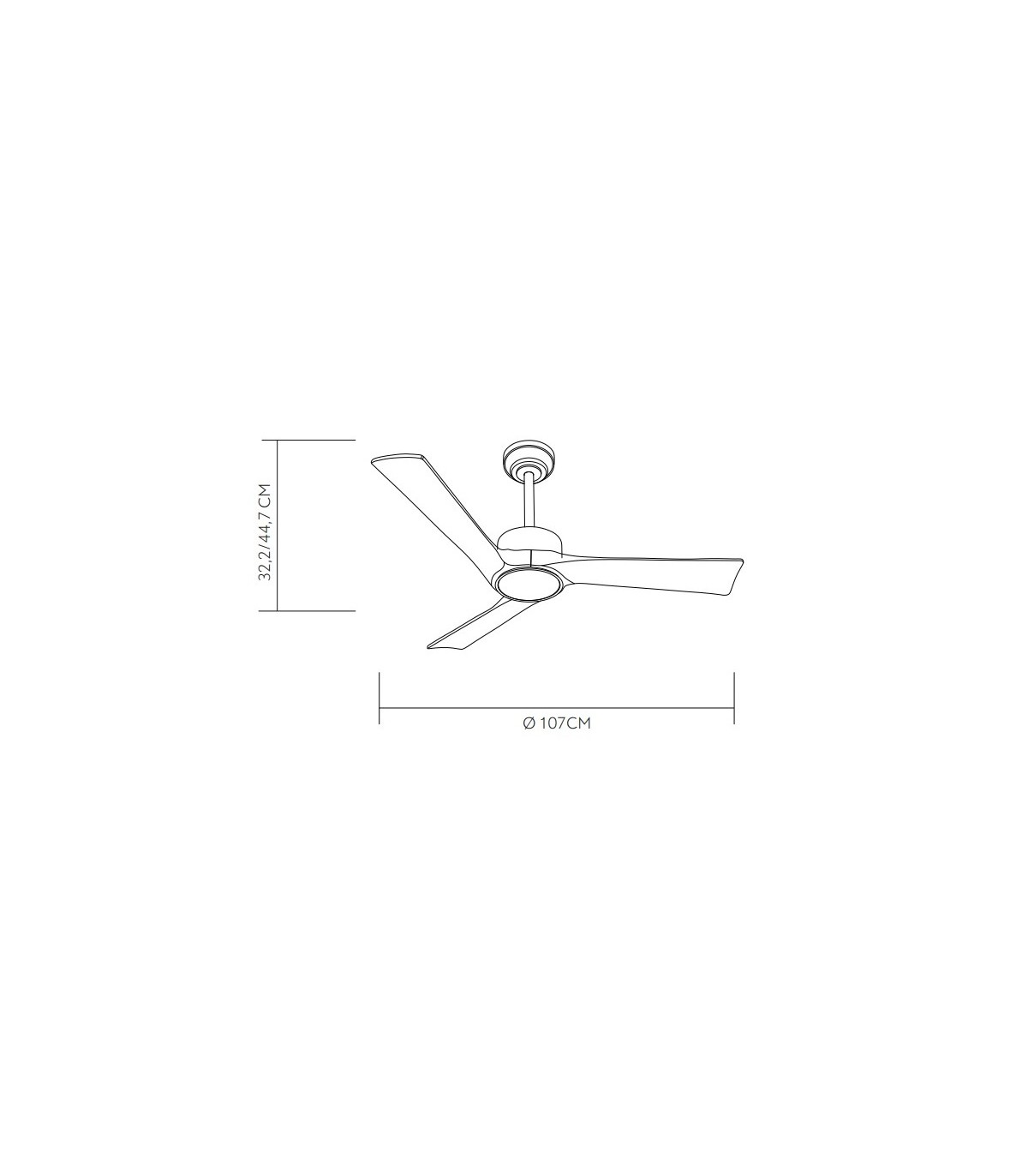 Ventilador de Techo ORINOCO Blanco DC 24W 2424Lm 3 Aspas Haya CCT