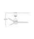 Ventilador de Techo MONTIEL Blanco DC 18W 2250Lm 3 Aspas Blanco CCT