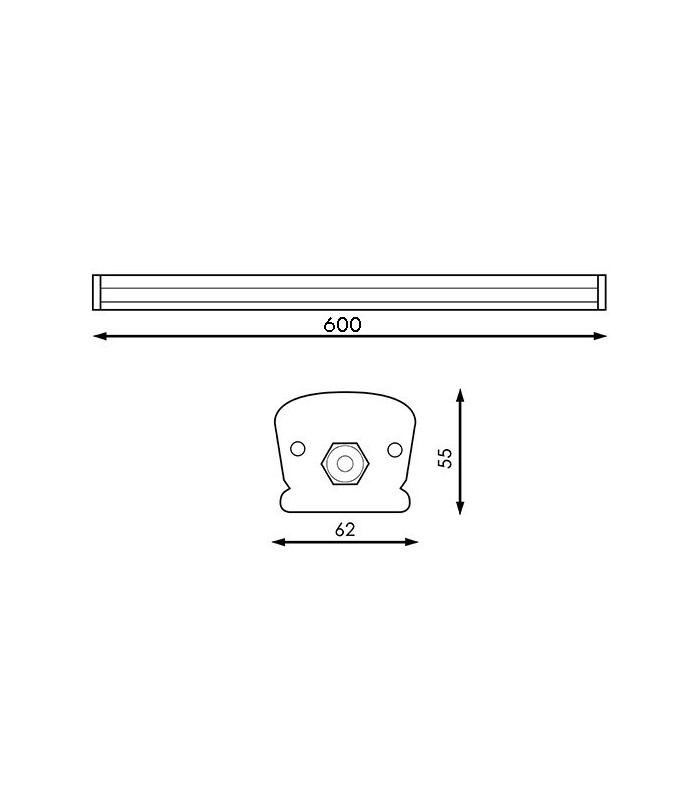Regleta estanca LED 25W 2.000Lm 120º 600mm IP65