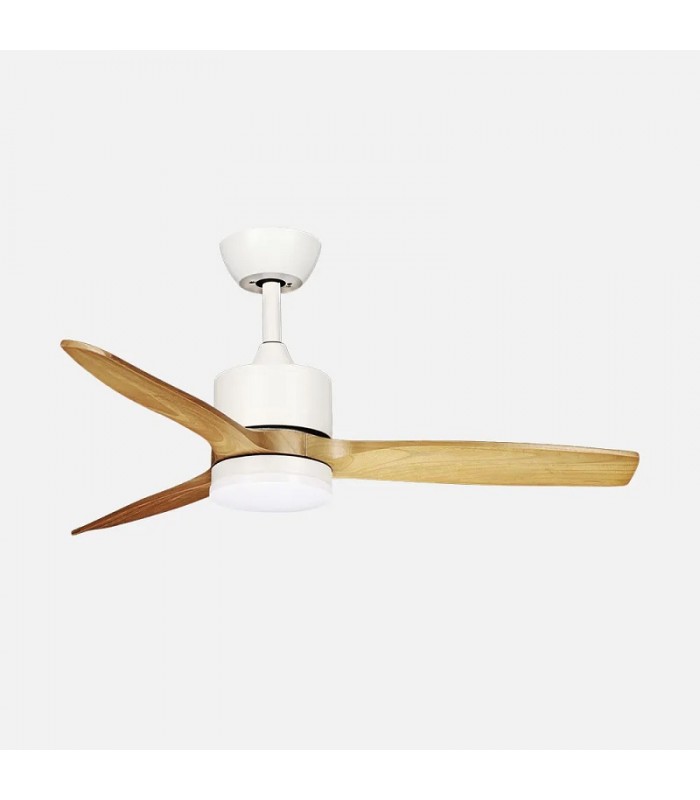 Ventilador de Techo MONTIEL Blanco DC 18W 2250Lm 3 Aspas Haya CCT