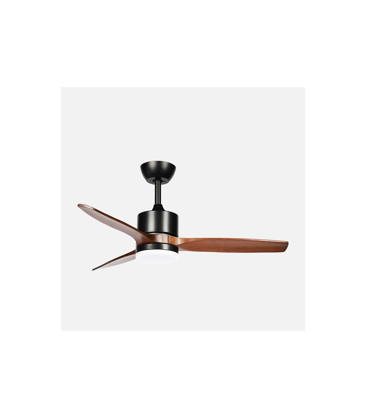 Ventilador de Techo MONTIEL Negro DC 18W 2250Lm 3 Aspas Roble CCT