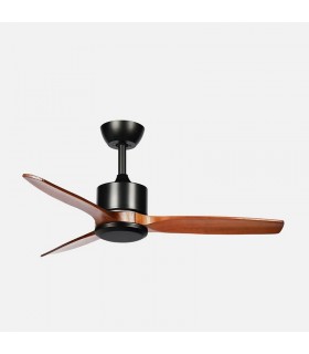 Ventilador de Techo MONTIEL Negro DC 18W 2250Lm 3 Aspas Roble CCT