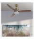 Ventilador de Techo TORINO Cuero DC 24W 2424Lm 3 Aspas Roble CCT
