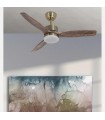 Ventilador de Techo TORINO Cuero DC 24W 2424Lm 3 Aspas Roble CCT