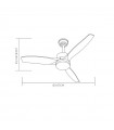 Ventilador de Techo TORINO Cuero DC 24W 2424Lm 3 Aspas Roble CCT