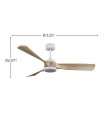 Ventilador de Techo ORIENTE DC Blanco 26W 2950Lm 3 Aspas Haya CCT