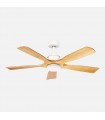 Ventilador de Techo LETUR Blanco DC 18W 2250Lm 5 Aspas Haya CCT