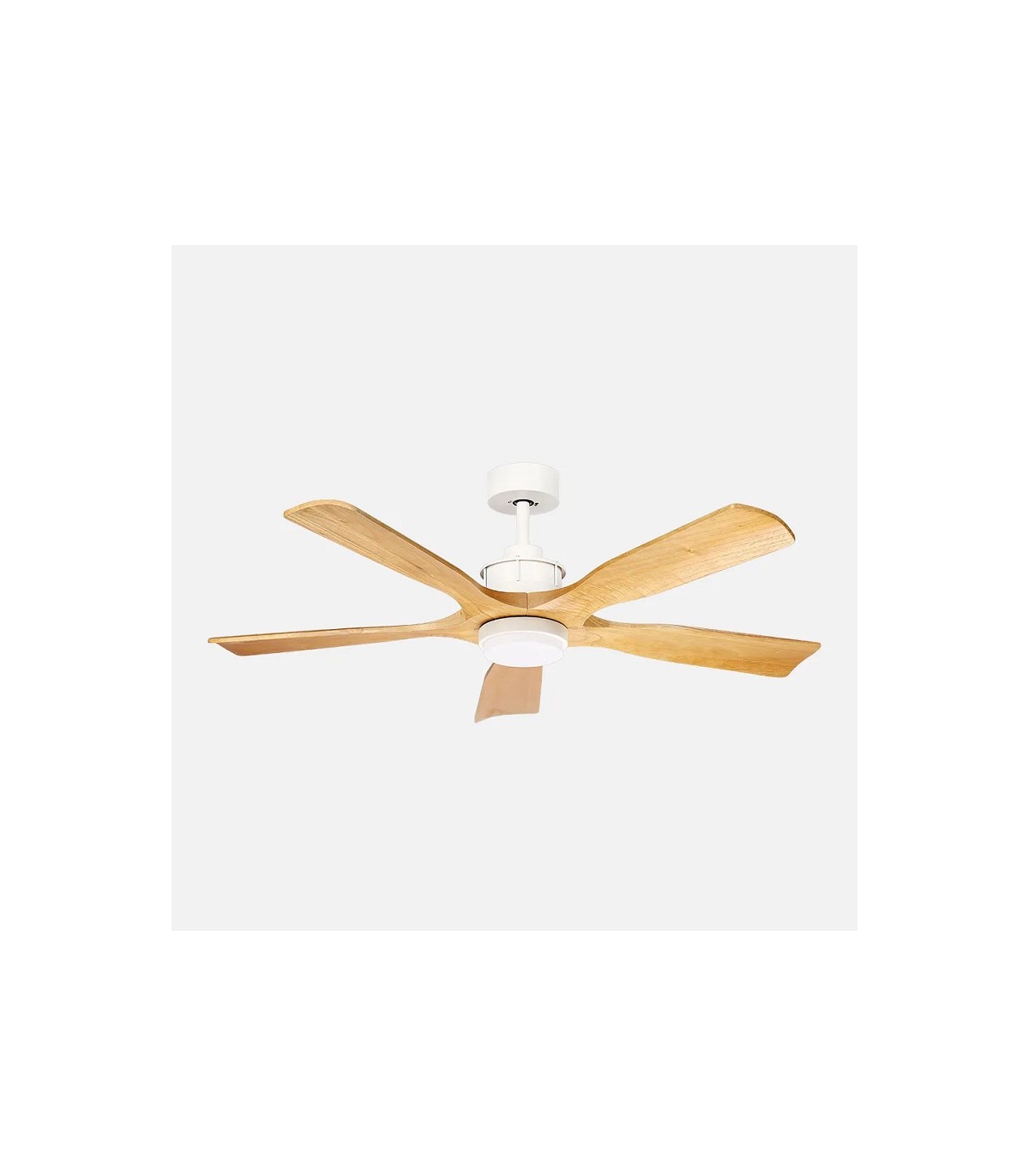 Ventilador de Techo LETUR Blanco DC 18W 2250Lm 5 Aspas Haya CCT