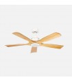 Ventilador de Techo LETUR Blanco DC 18W 2250Lm 5 Aspas Haya CCT