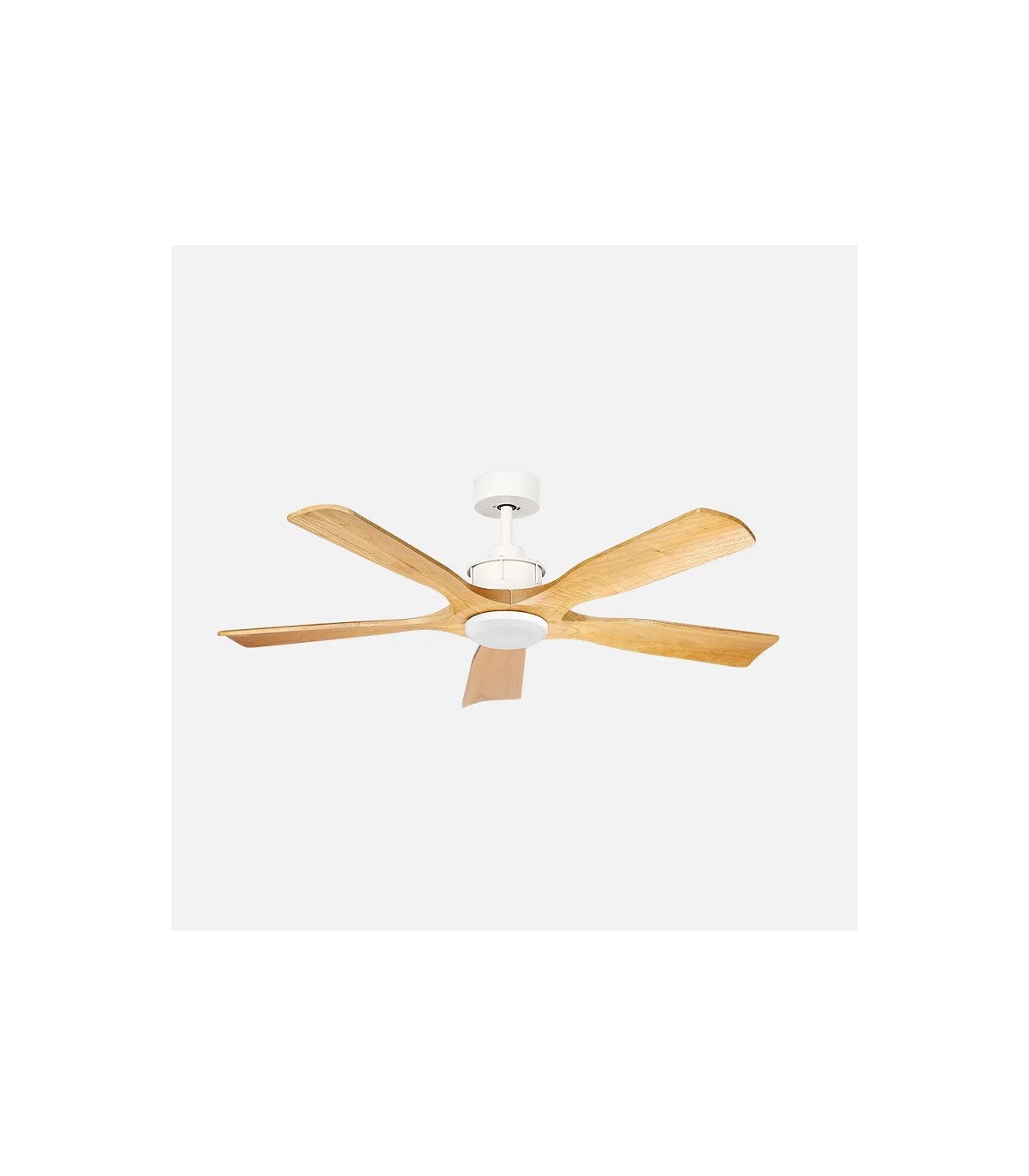 Ventilador de Techo LETUR Blanco DC 18W 2250Lm 5 Aspas Haya CCT