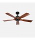 Ventilador de Techo LETUR Negro DC 18W 2250Lm 5 Aspas Roble CCT