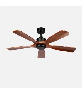 Ventilador de Techo LETUR Negro DC 18W 2250Lm 5 Aspas Roble CCT