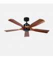 Ventilador de Techo LETUR Negro DC 18W 2250Lm 5 Aspas Roble CCT