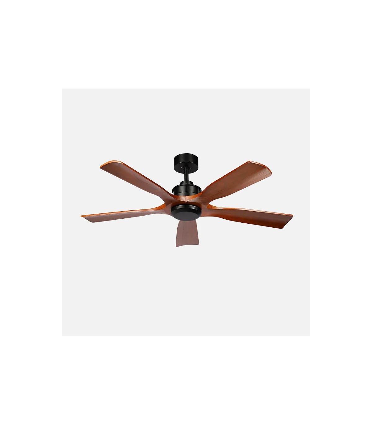 Ventilador de Techo LETUR Negro DC 18W 2250Lm 5 Aspas Roble CCT
