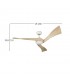 Ventilador de Techo JANUBI Blanco DC 22W 2350Lm 3 Aspas Haya CCT