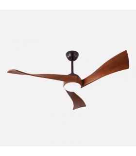 Ventilador de Techo JANUBI Marrón DC 18W 2350Lm 3 Aspas Cerezo CCT