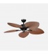 Ventilador de Techo TORCAL Negro DC 24W 2880Lm 5 Aspas Roble CCT
