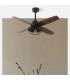 Ventilador de Techo AQUILO Negro DC 4 Aspas Roble 1xE27