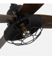 Ventilador de Techo AQUILO Negro DC 4 Aspas Roble 1xE27