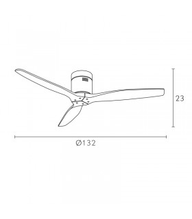 Ventilador de Techo AGUILON2 DC Marrón 3 Aspas Roble Sin Luz
