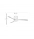 Ventilador de Techo PATERNA Blanco DC 18W 2250Lm 3 Aspas Blanco CCT