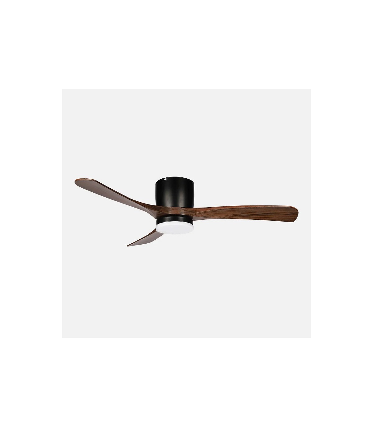 Ventilador de Techo PATERNA Negro DC 18W 2250Lm 3 Aspas Roble CCT