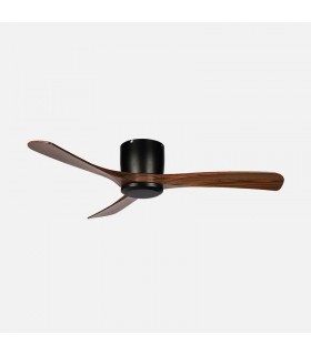 Ventilador de Techo PATERNA Negro DC 18W 2250Lm 3 Aspas Roble CCT