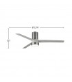 Ventilador de Techo TEO Níquel DC 24W 2950Lm 3 Aspas Gris CCT