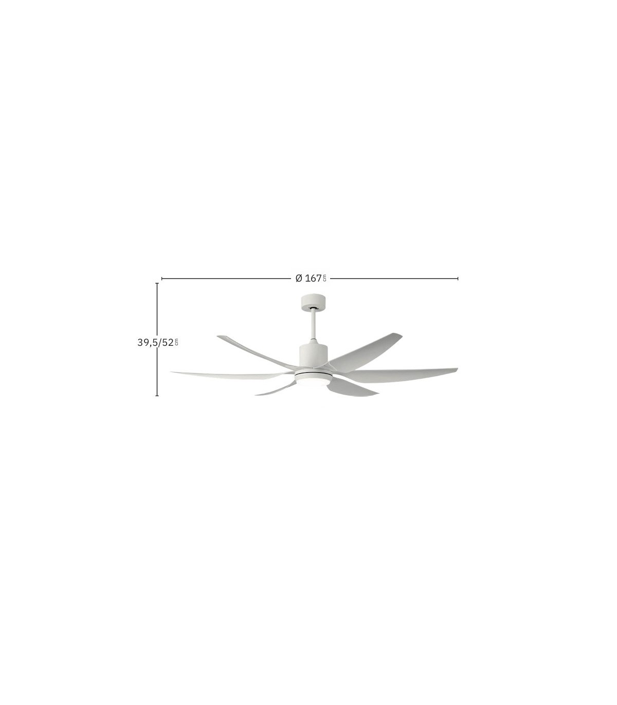 Ventilador de Techo OTTO DC Blanco 24W 2950Lm 6 Aspas Blanco CCT