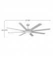 Ventilador de Techo GRADO Blanco DC 30+15W 3250+1625Lm 8 Aspas Blanco CCT