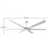 Ventilador de Techo MAREA Blanco DC 30W 3250Lm 6 Aspas CCT