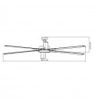 Ventilador de Techo ALMANZOR DC Blanco 24W 2950Lm 6 Aspas Blanco CCT