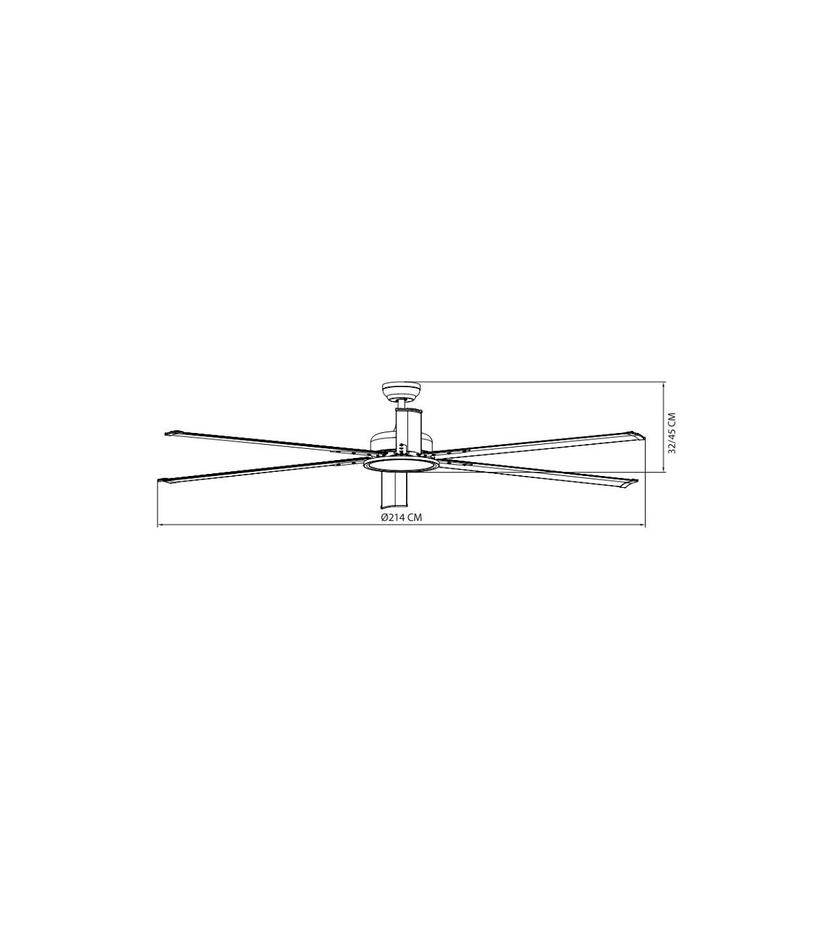 Ventilador de Techo ALMANZOR DC Blanco 24W 2950Lm 6 Aspas Blanco CCT
