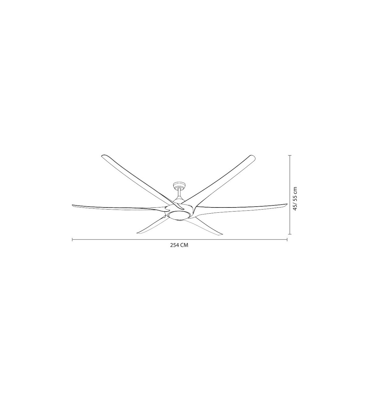 Ventilador de Techo MONCAYO DC 24W 2850Lm 6 Aspas Negro CCT