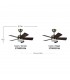 Ventilador de Techo MARTA Cuero DC 36W 3060Lm 5 Aspas Cerezo/Nogal CCT