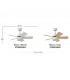 Ventilador de Techo MARTA Blanco DC 36W 3060Lm 5 Aspas Blanco/Haya CCT